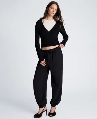 Kenneth Cole Pull On Drawstring Jogger Pant In Black