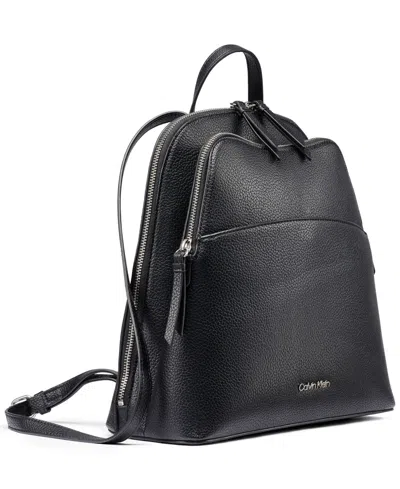 Calvin Klein Sylvie Multi-pocket Backpack Messenger In Black