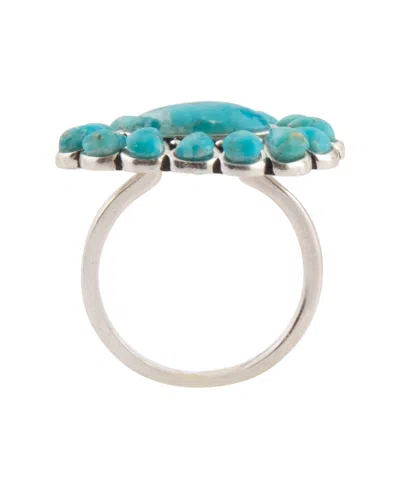 Barse Durango Blue Turquoise Multi-stone Silver Ring In Silver