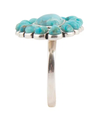 Barse Durango Blue Turquoise Multi-stone Silver Ring In Silver