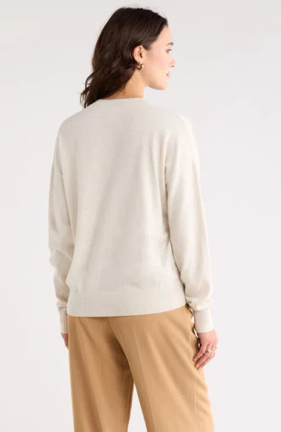 Nordstrom Rack V-neck Pullover Sweater In White