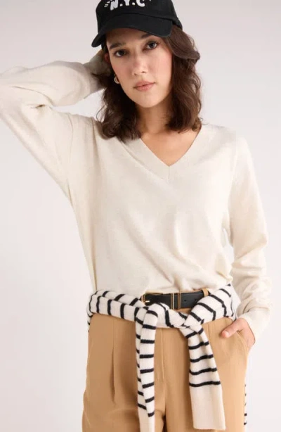 Nordstrom Rack V-neck Pullover Sweater In White