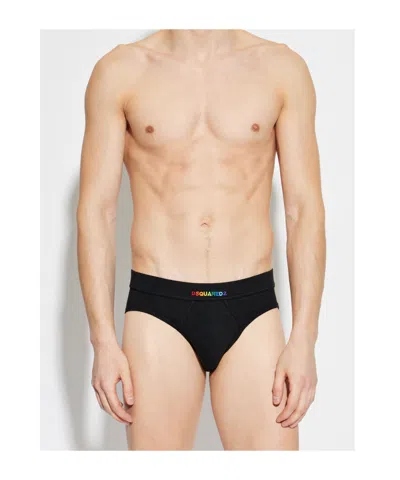 Dsquared2 Logo Briefs In Black