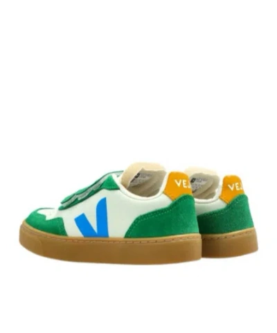 Veja Kids V-90 Round-toe Sneakers In Green