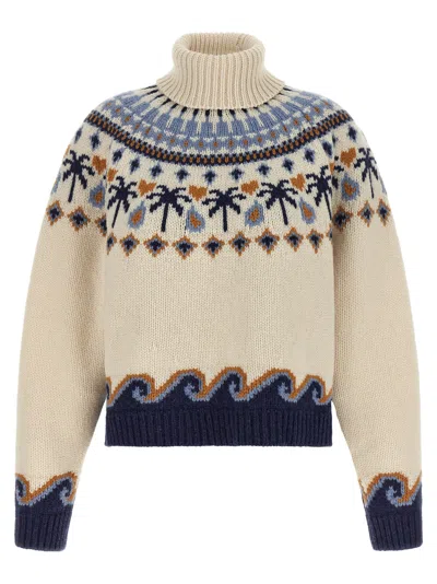 Alanui Long-sleeved Sweater In Animal Print