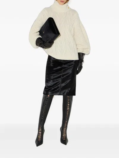 Elisabetta Franchi Knit Pullover In Neutral