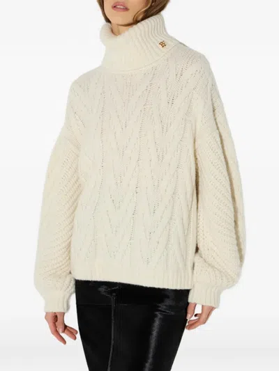 Elisabetta Franchi Knit Pullover In Neutral