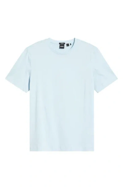 Hugo Boss T-shirt With Bubble-jacquard Structure In Blue