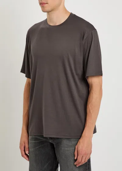 Ssstein Oversized Wool T-shirt In Charcoal