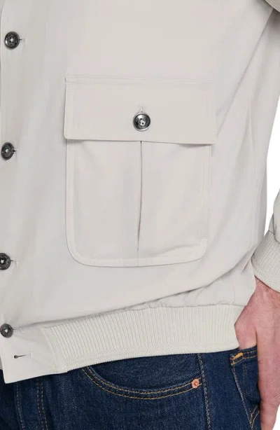 Wrk W.r.k Solid Performance Bomber Jacket In Neutral