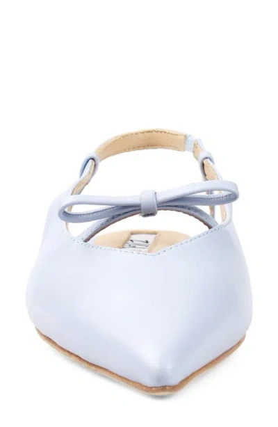 Zigi Hala Pointed Toe Slingback Flat In Blue