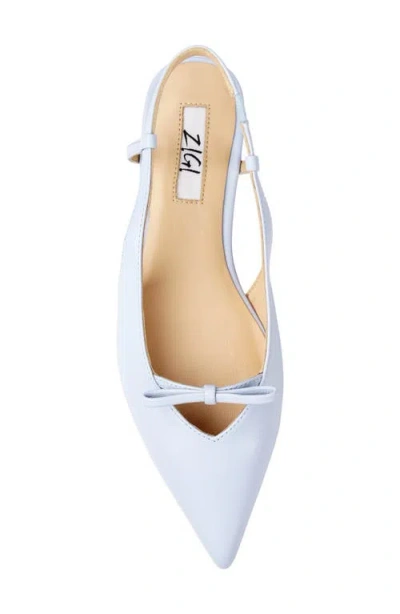Zigi Hala Pointed Toe Slingback Flat In Blue
