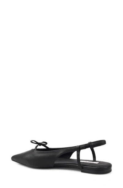 Zigi Hala Pointed Toe Slingback Flat In Black