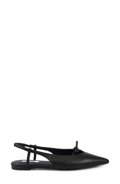 Zigi Hala Pointed Toe Slingback Flat In Black