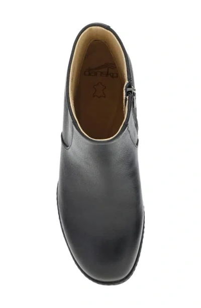 Dansko Meryll Leather Bootie In Black