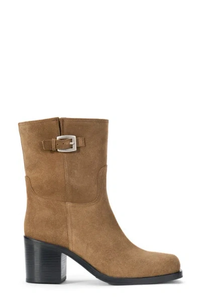 Staud Brooklyn Leather Ankle Boot In Brown