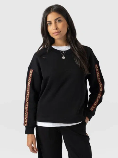 Saint + Sofia Victory Sweatshirt In Black