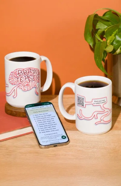 Uncommon Goods Brainteasers Interactive Qr Mug In Multi