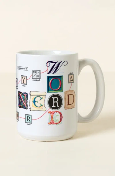Uncommon Goods Word Nerd Interactive Qr Mug In Multi