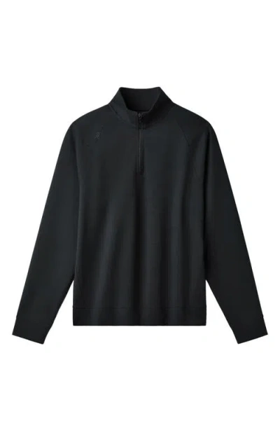 Rhone Dreamstate Quarter Zip Pullover In Black