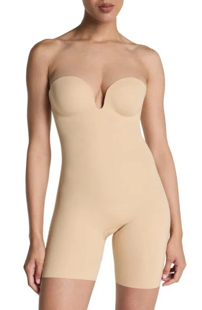 Spanx ® Convertible Mid-thigh Bodysuit In Neutral