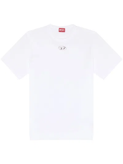 Diesel T-madjust-tr Cotton T-shirt In White