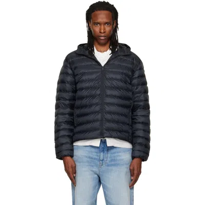 Canada Goose Black Stratus Down Jacket In Blue