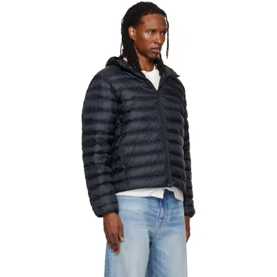 Canada Goose Black Stratus Down Jacket In Blue