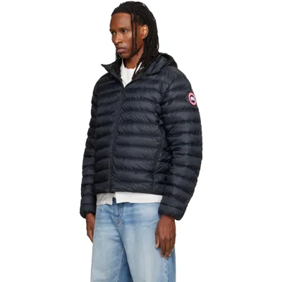 Canada Goose Black Stratus Down Jacket In Blue