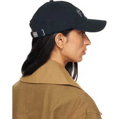 Ganni Womens Black Brand-embroidered Cotton-canvas Cap In 099 Black
