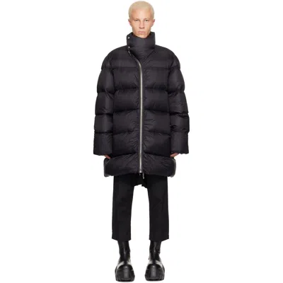Rick Owens Black Tower Turtle Down Coat In Black