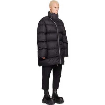 Rick Owens Black Tower Turtle Down Coat In Black
