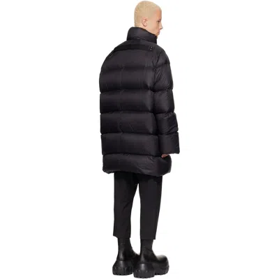 Rick Owens Black Tower Turtle Down Coat In Black