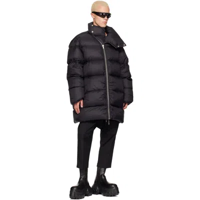 Rick Owens Black Tower Turtle Down Coat In Black