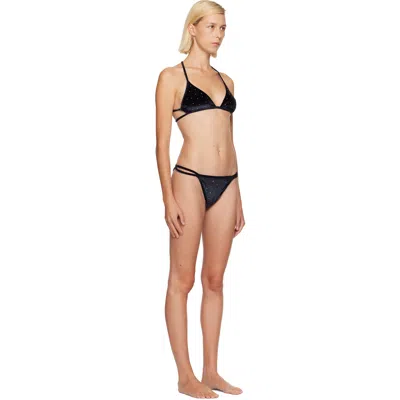 Balmain Black Triangle Bikini In 001 Black