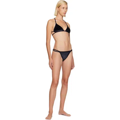 Balmain Black Triangle Bikini In 001 Black