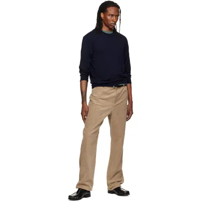 A.p.c. Navy Matthieu Wool Sweater In Iak Dark Navy