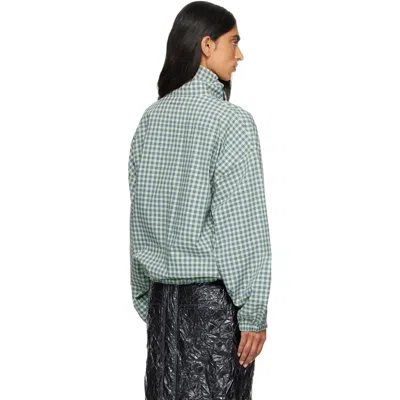 Marni Green Checked Poplin Blouse In Green