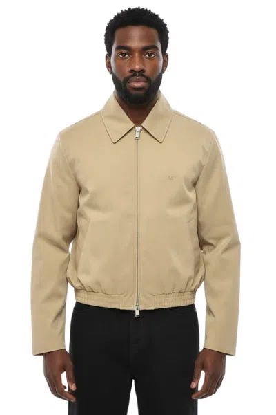 1989 Studio Solid Color Lightweight Jacket With Embroidered Logo In Brown
