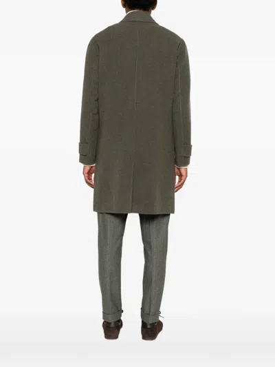 Eleventy Button-fastening Wool Coat In Multi