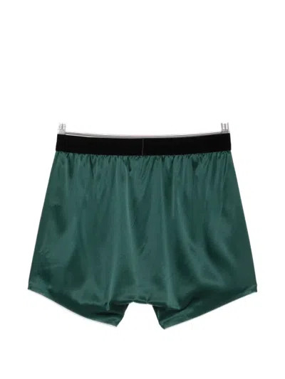 Tom Ford Logo-waistband Silk Boxer Shorts In Multi
