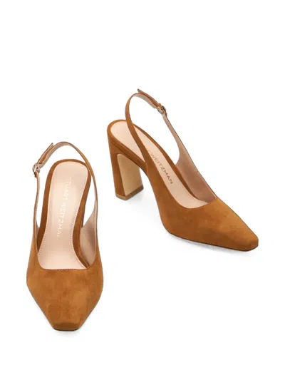 Stuart Weitzman Stassi Slingback Suede Pumps In Multi