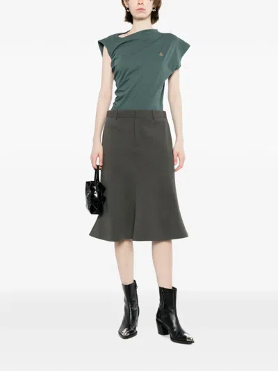 Jnby Flared Midi Skirt In Multi