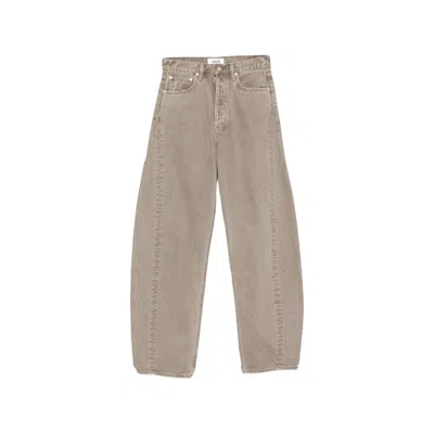 Agolde Luna Belt-loop Jeans In Purple