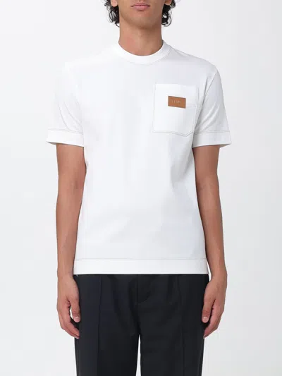 Fendi T-shirt With Logo Application In White
