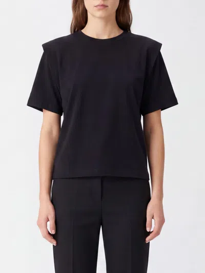 Isabel Marant Solid Crew Neck Short Sleeve T-shirt In Black