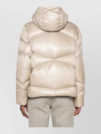 Herno Quilted Long-sleeve Down Jacket In Brown