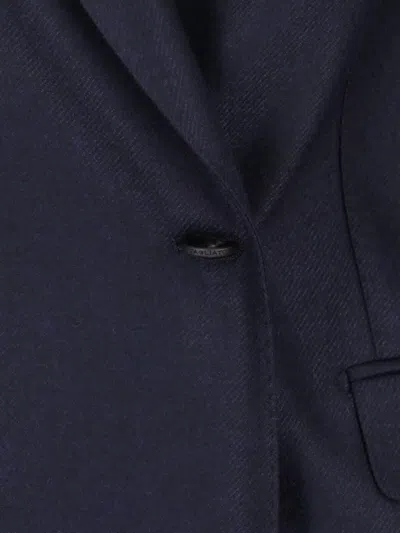 Tagliatore Double-breasted Blazer In Blue