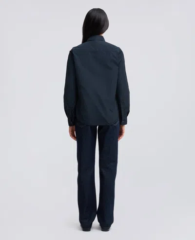 Aspesi Camicia Sfoderata In Tessuto Tecnico - Blu Nero In Blu Nero
