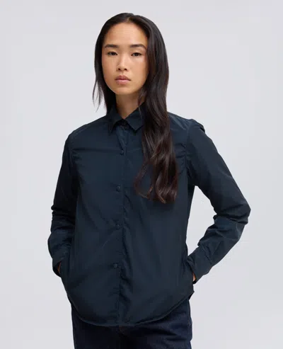 Aspesi Camicia Sfoderata In Tessuto Tecnico - Blu Nero In Blu Nero